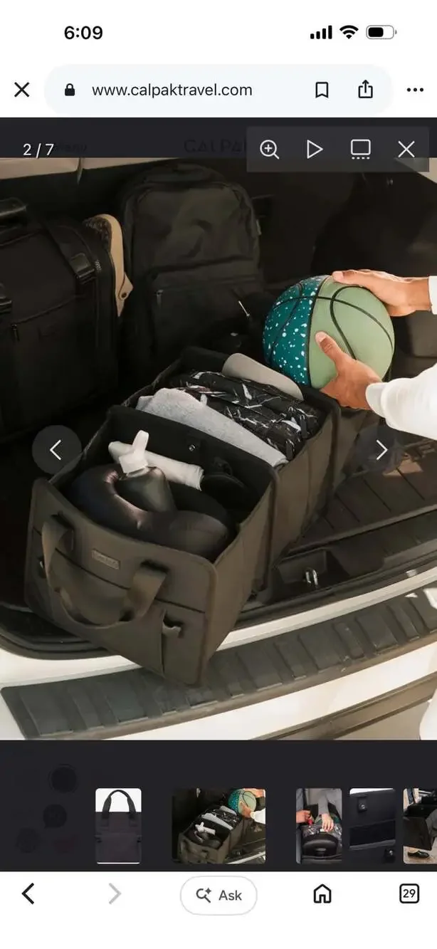 Calpak Car Trunk Organizer Black